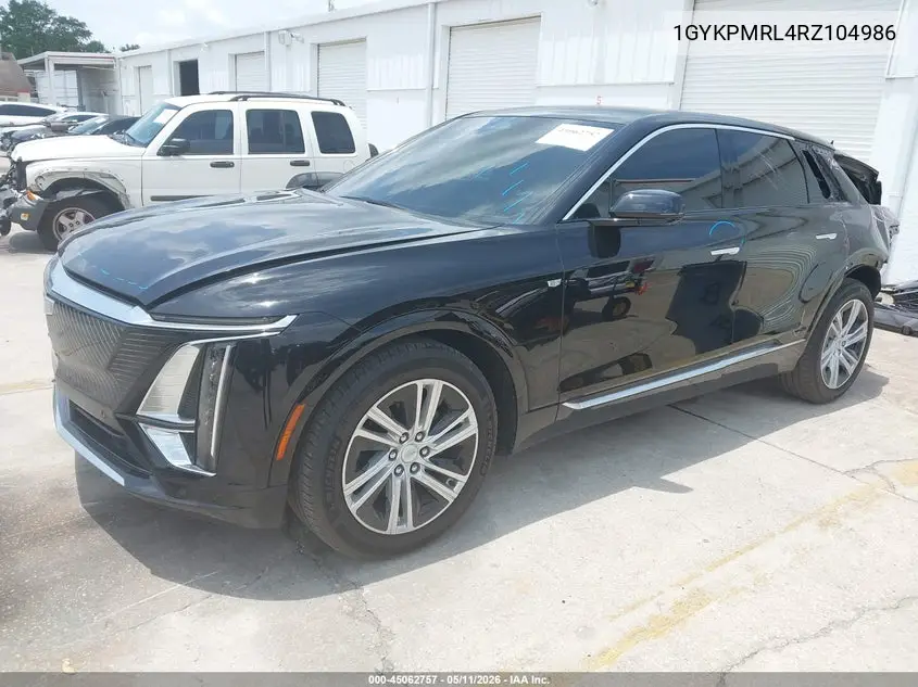 2024 Cadillac Lyriq Tech W/1Sa VIN: 1GYKPMRL4RZ104986 Lot: 45062757