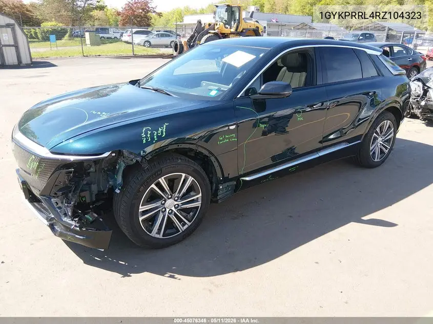 2024 Cadillac Lyriq Luxury W/1Sd VIN: 1GYKPRRL4RZ104323 Lot: 45076346