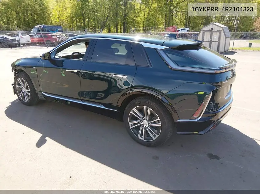 2024 Cadillac Lyriq Luxury W/1Sd VIN: 1GYKPRRL4RZ104323 Lot: 45076346