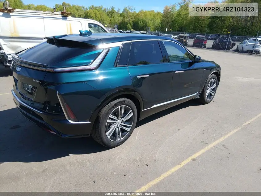 2024 Cadillac Lyriq Luxury W/1Sd VIN: 1GYKPRRL4RZ104323 Lot: 45076346