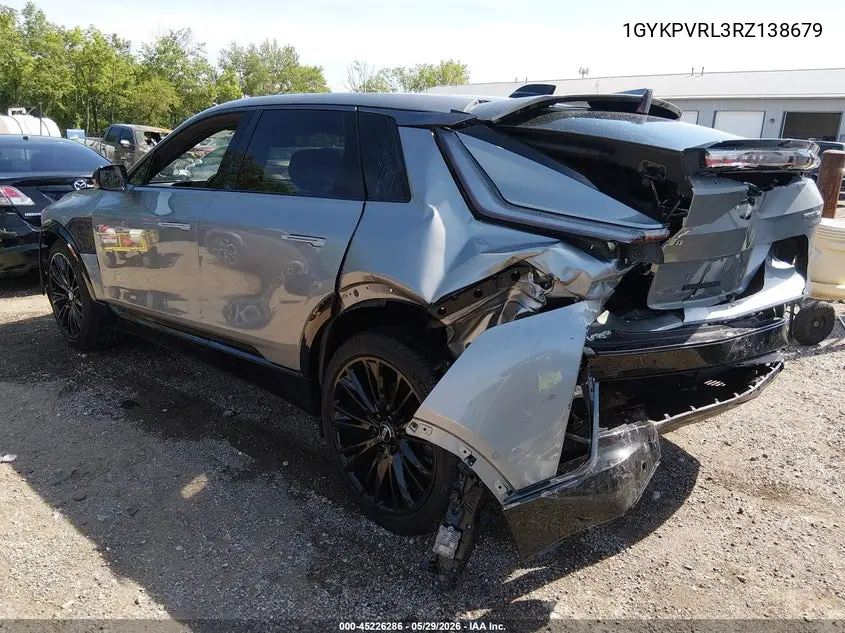2024 Cadillac Lyriq Sport W/1Sj VIN: 1GYKPVRL3RZ138679 Lot: 45226286