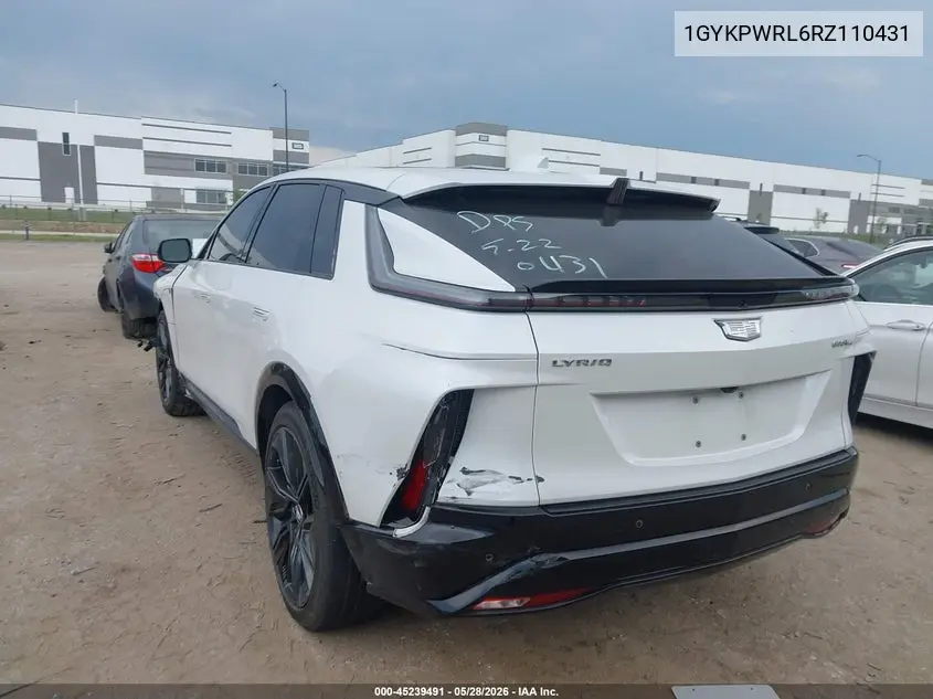 2024 Cadillac Lyriq Sport W/1Sk VIN: 1GYKPWRL6RZ110431 Lot: 45239491