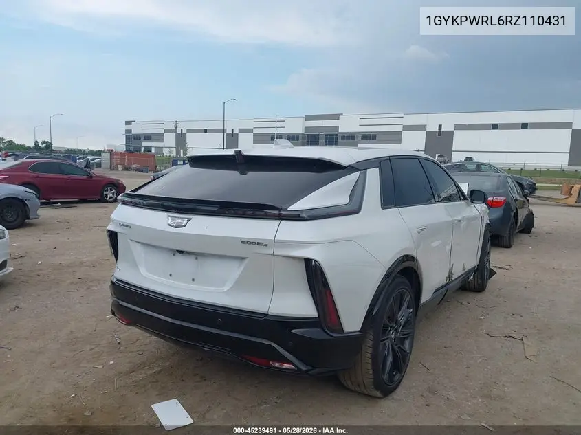 2024 Cadillac Lyriq Sport W/1Sk VIN: 1GYKPWRL6RZ110431 Lot: 45239491
