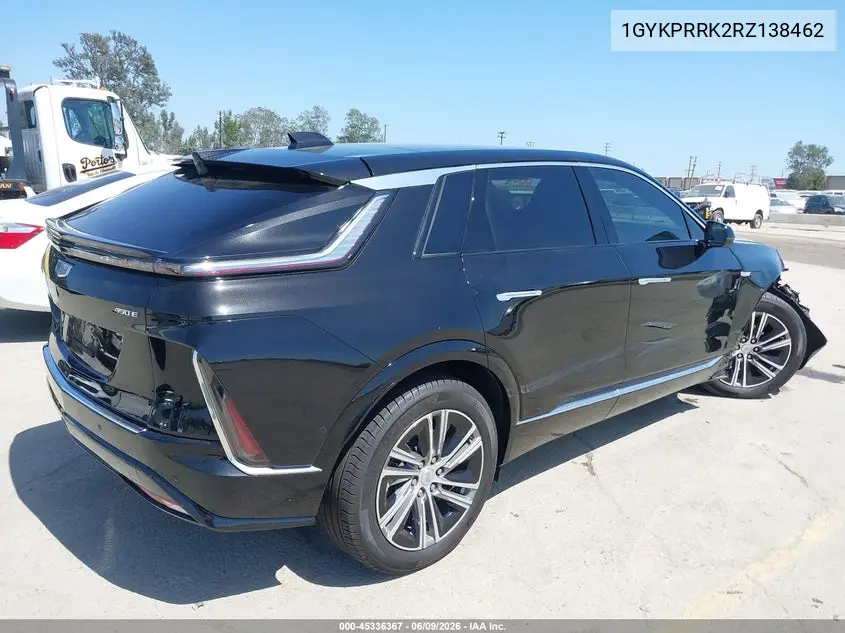 2024 Cadillac Lyriq Luxury W/1Sd VIN: 1GYKPRRK2RZ138462 Lot: 45336367