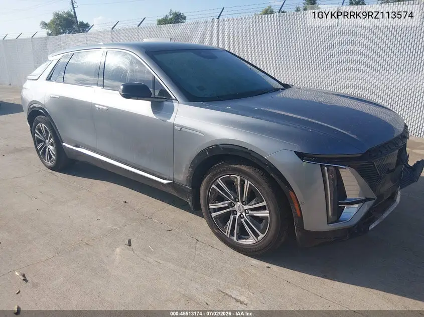 2024 Cadillac Lyriq Luxury W/1Sd VIN: 1GYKPRRK9RZ113574 Lot: 45513174