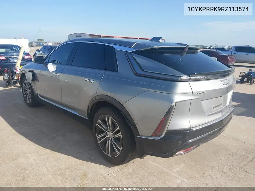 2024 Cadillac Lyriq Luxury W/1Sd VIN: 1GYKPRRK9RZ113574 Lot: 45513174