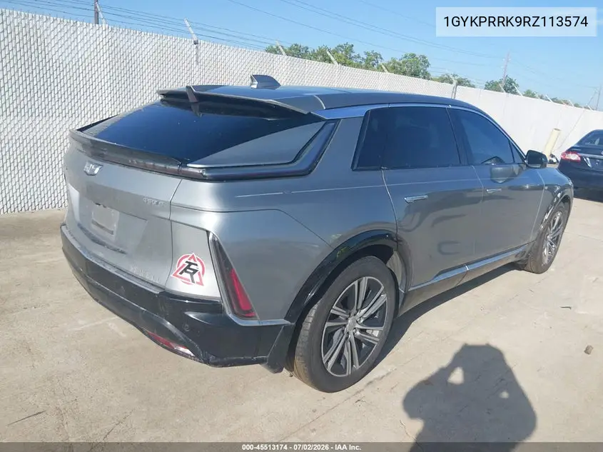 2024 Cadillac Lyriq Luxury W/1Sd VIN: 1GYKPRRK9RZ113574 Lot: 45513174
