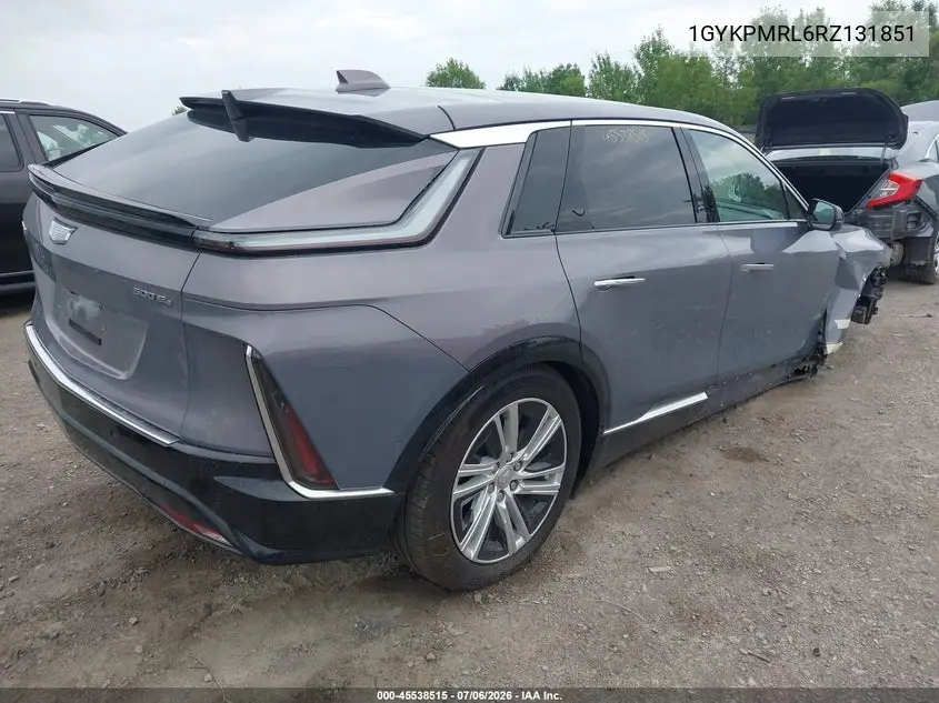 2024 Cadillac Lyriq Tech W/1Sa VIN: 1GYKPMRL6RZ131851 Lot: 45538515