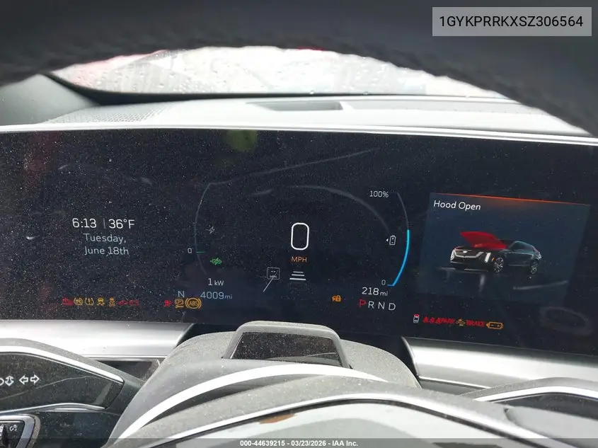 2025 Cadillac Lyriq Luxury 2 Rwd VIN: 1GYKPRRKXSZ306564 Lot: 44639215