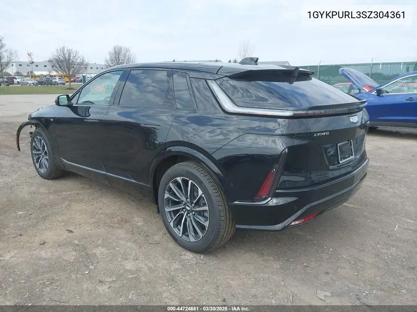 2025 Cadillac Lyriq Sport 1 Rwd VIN: 1GYKPURL3SZ304361 Lot: 44724681