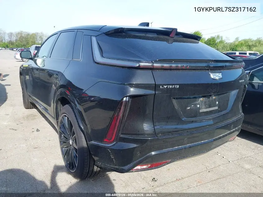 2025 Cadillac Lyriq Sport 1 Rwd VIN: 1GYKPURL7SZ317162 Lot: 44975124