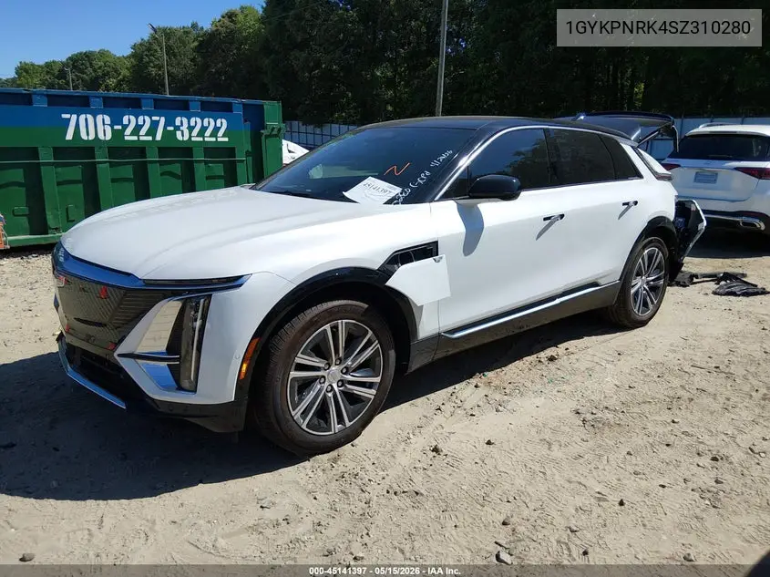 2025 Cadillac Lyriq Luxury 1 Rwd VIN: 1GYKPNRK4SZ310280 Lot: 45141397
