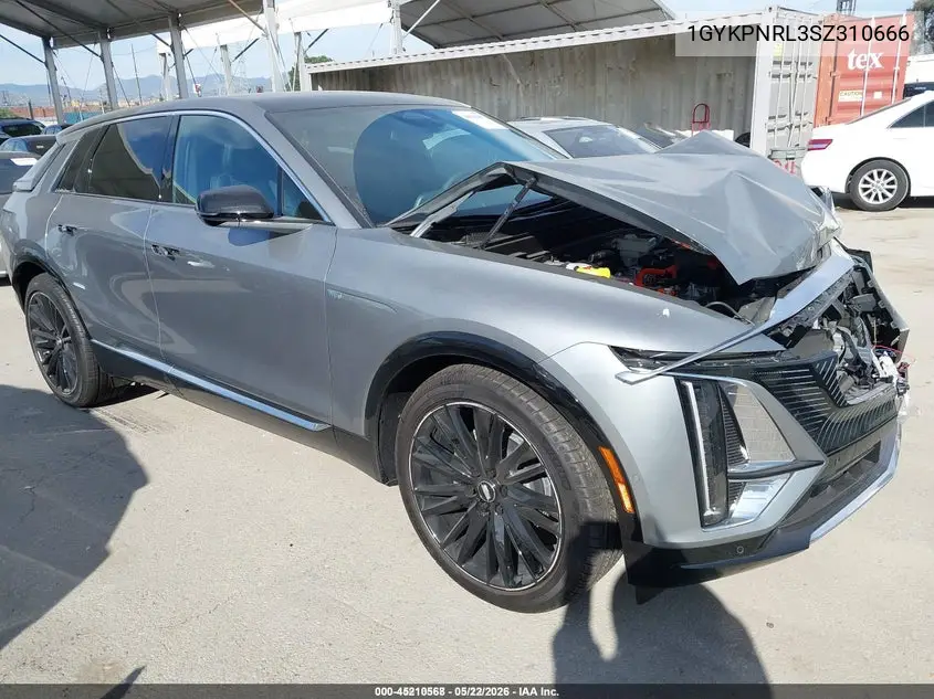 2025 Cadillac Lyriq Luxury 1 Rwd VIN: 1GYKPNRL3SZ310666 Lot: 45210568