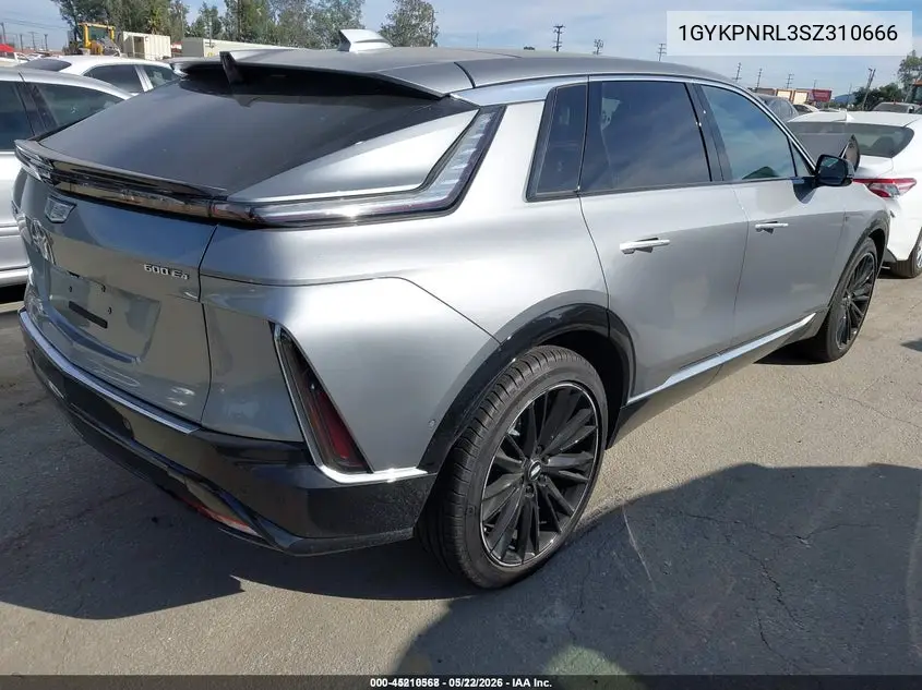 2025 Cadillac Lyriq Luxury 1 Rwd VIN: 1GYKPNRL3SZ310666 Lot: 45210568