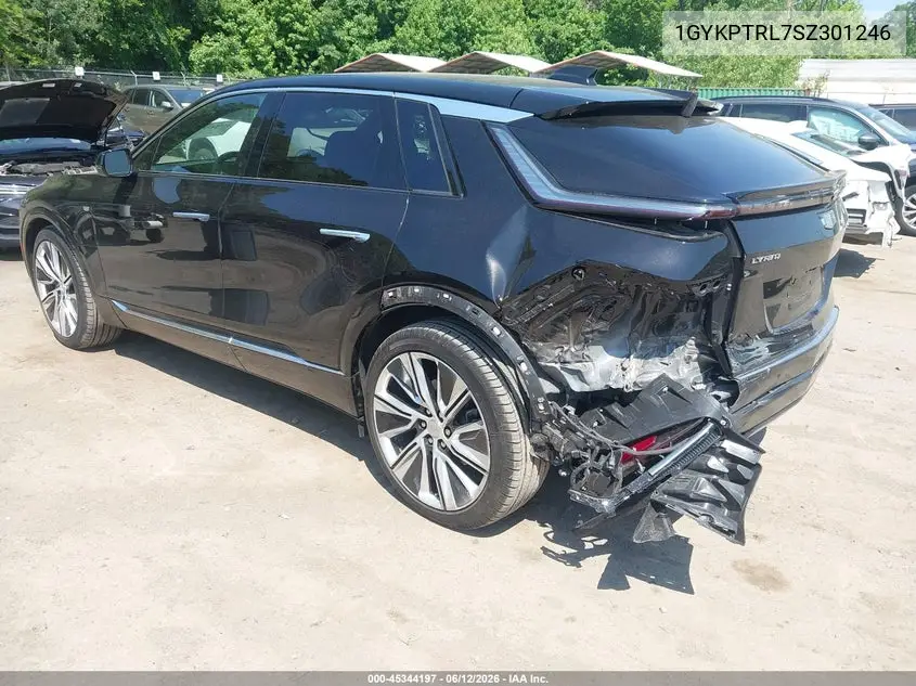 2025 Cadillac Lyriq Luxury 3 Rwd VIN: 1GYKPTRL7SZ301246 Lot: 45344197