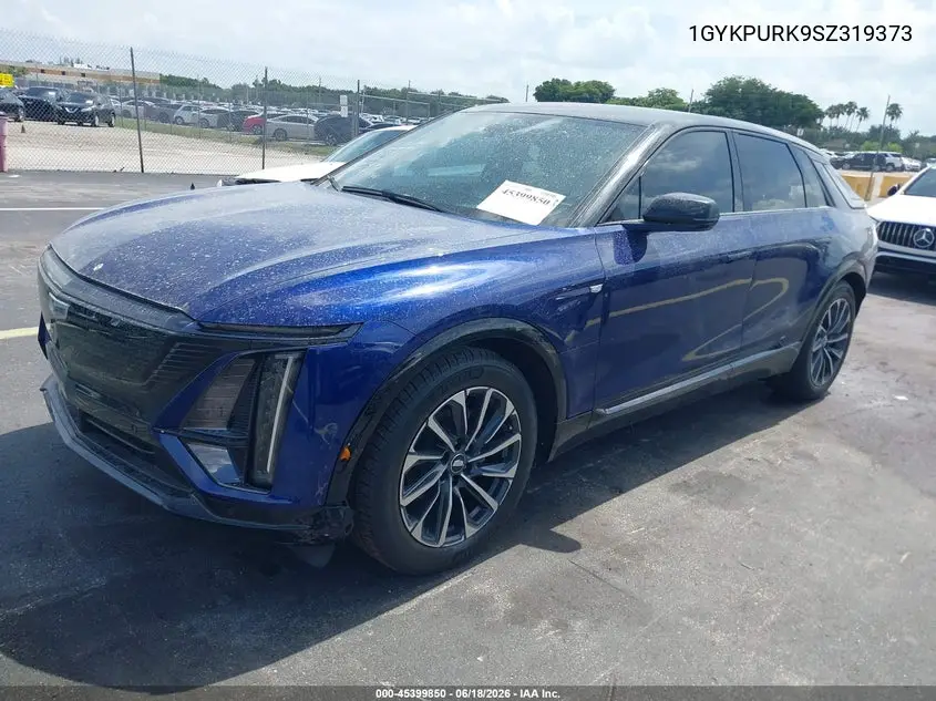 2025 Cadillac Lyriq Sport 1 Rwd VIN: 1GYKPURK9SZ319373 Lot: 45399850