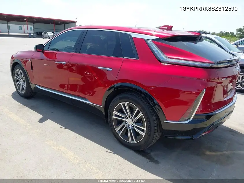 2025 Cadillac Lyriq Luxury 2 Rwd VIN: 1GYKPRRK8SZ312590 Lot: 45479395