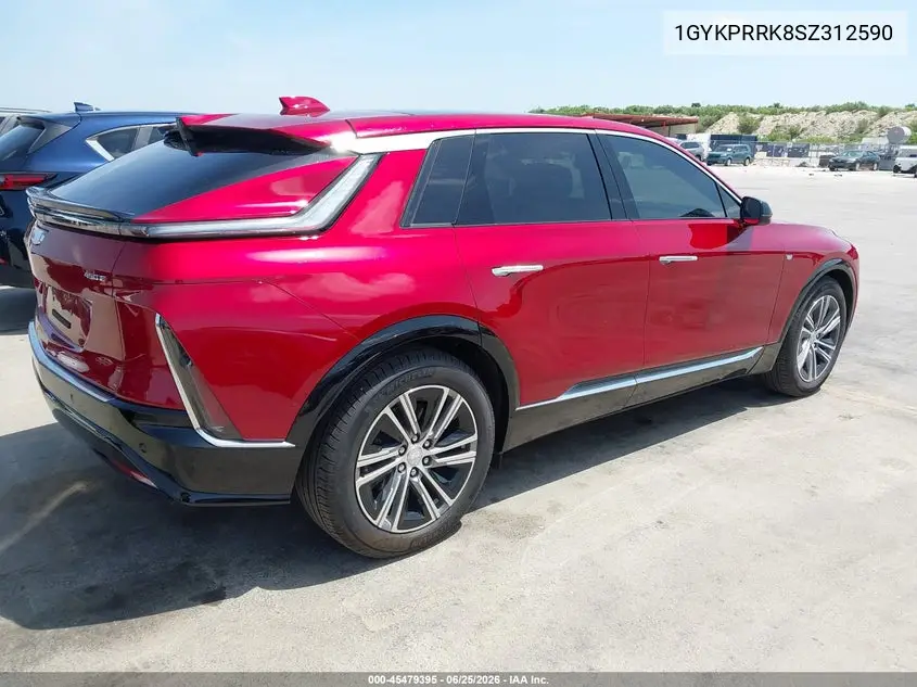 2025 Cadillac Lyriq Luxury 2 Rwd VIN: 1GYKPRRK8SZ312590 Lot: 45479395