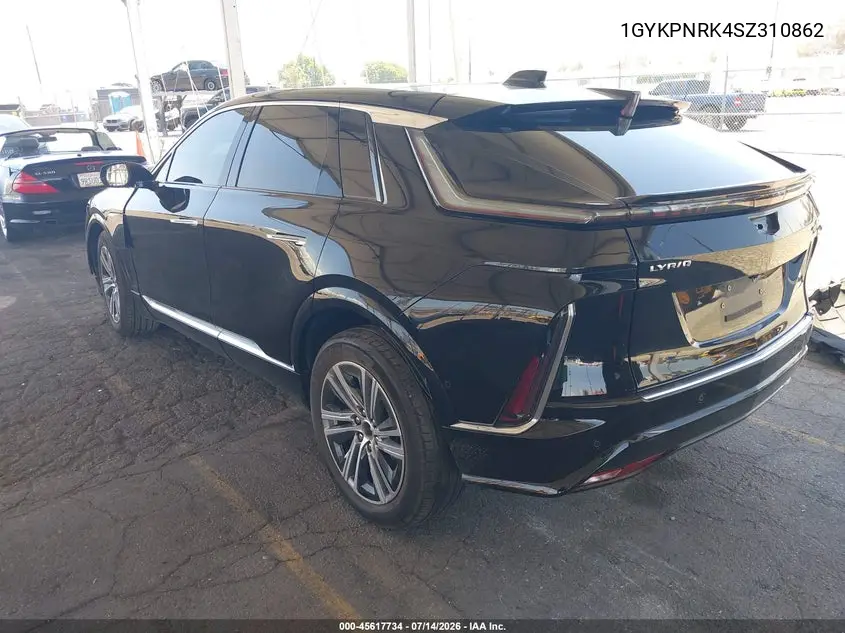 2025 Cadillac Lyriq Luxury 1 Rwd VIN: 1GYKPNRK4SZ310862 Lot: 45617734