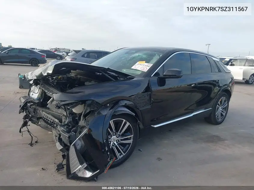 2025 Cadillac Lyriq Luxury 1 Rwd VIN: 1GYKPNRK7SZ311567 Lot: 45621106