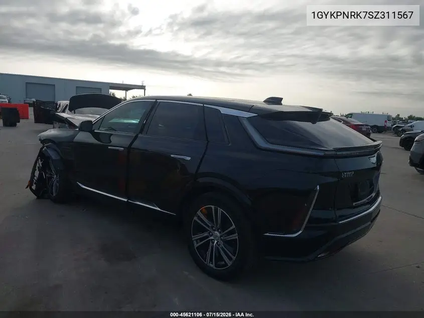 2025 Cadillac Lyriq Luxury 1 Rwd VIN: 1GYKPNRK7SZ311567 Lot: 45621106