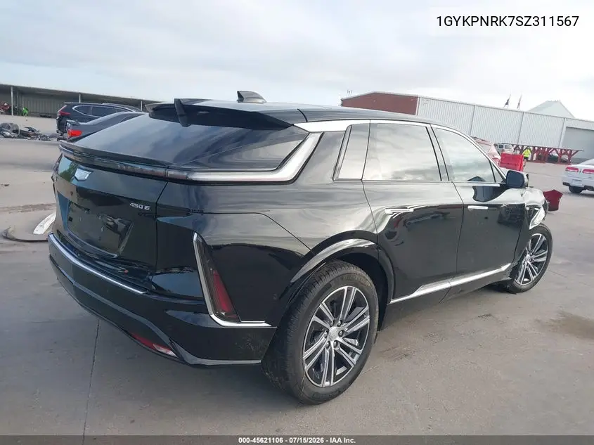 2025 Cadillac Lyriq Luxury 1 Rwd VIN: 1GYKPNRK7SZ311567 Lot: 45621106