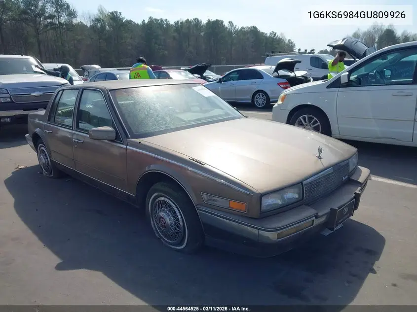 1986 Cadillac Seville VIN: 1G6KS6984GU809926 Lot: 44564525