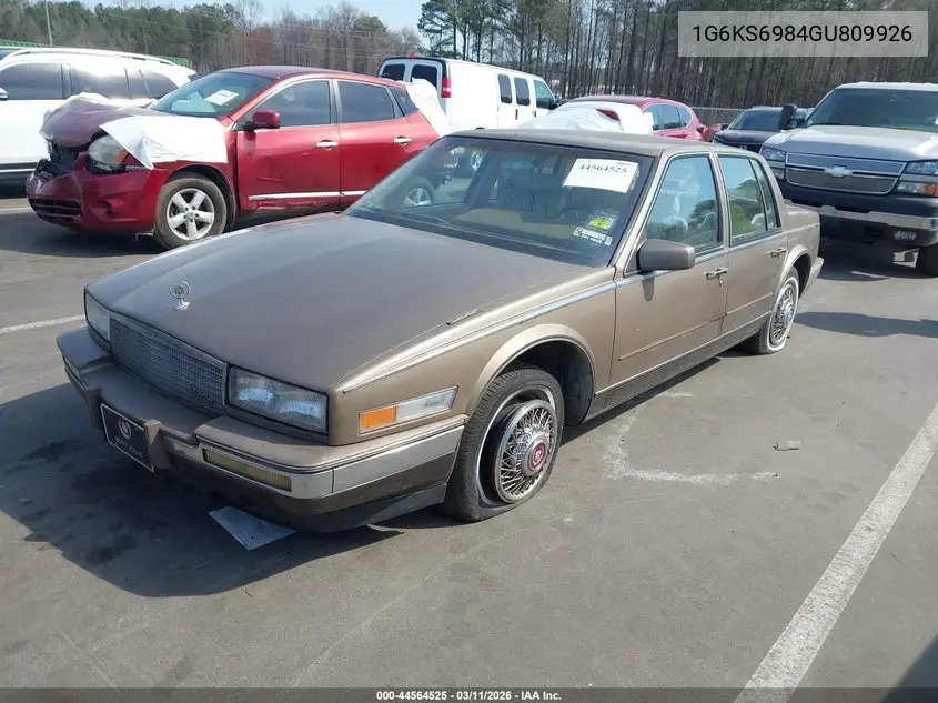 1986 Cadillac Seville VIN: 1G6KS6984GU809926 Lot: 44564525