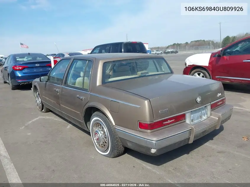 1986 Cadillac Seville VIN: 1G6KS6984GU809926 Lot: 44564525