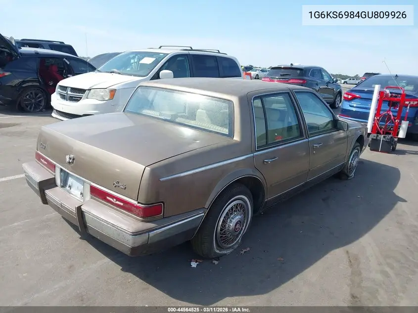 1986 Cadillac Seville VIN: 1G6KS6984GU809926 Lot: 44564525
