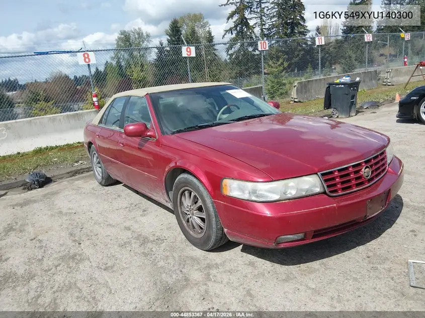 2000 Cadillac Seville Sts VIN: 1G6KY549XYU140300 Lot: 44853367