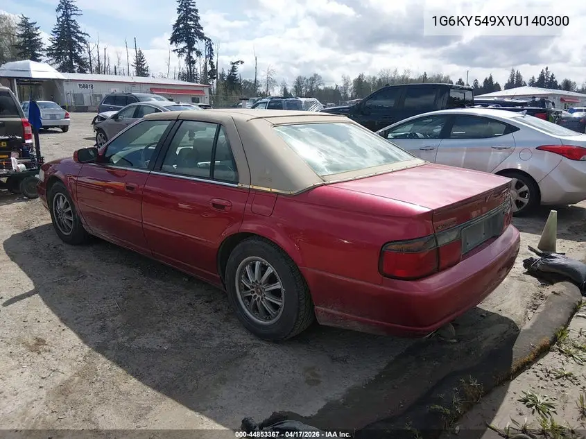 2000 Cadillac Seville Sts VIN: 1G6KY549XYU140300 Lot: 44853367