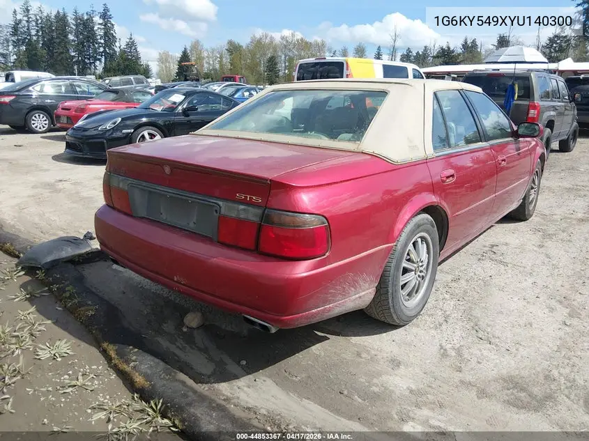 2000 Cadillac Seville Sts VIN: 1G6KY549XYU140300 Lot: 44853367