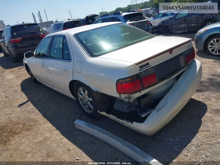 2000 Cadillac Seville Sts VIN: 1G6KY5498YU134043 Lot: 45616764