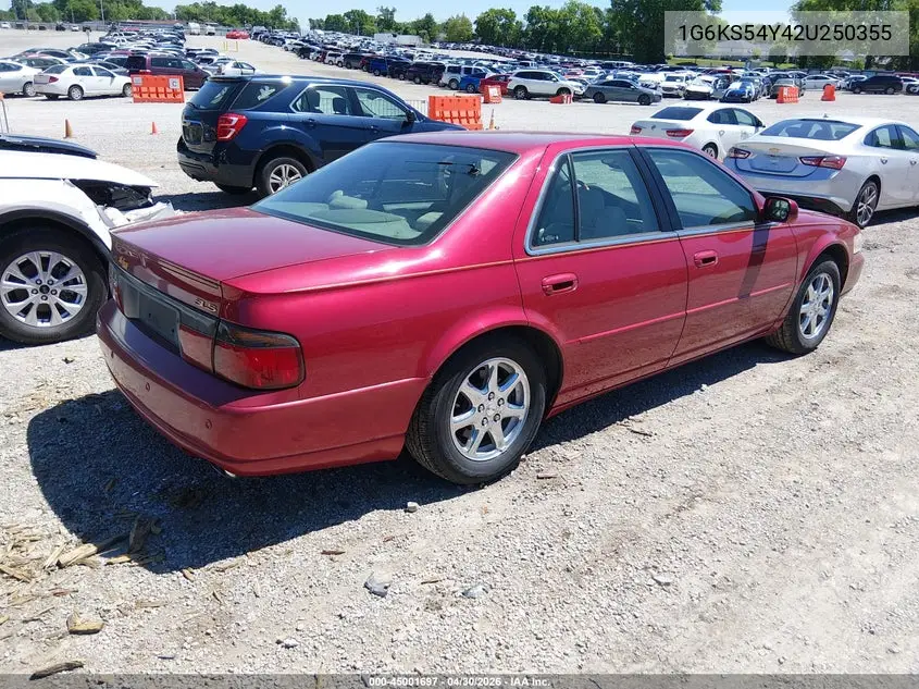 2002 Cadillac Seville Sls VIN: 1G6KS54Y42U250355 Lot: 45001697