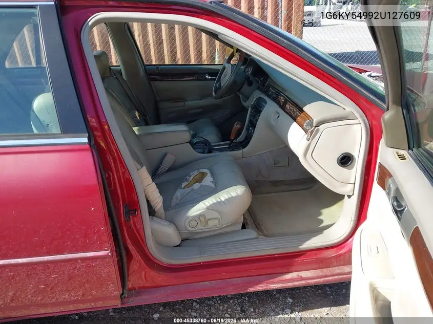 2002 Cadillac Seville Sts VIN: 1G6KY54992U127609 Lot: 45338760