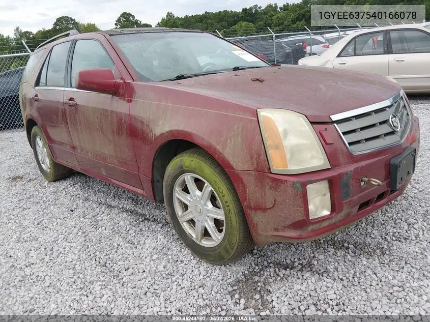 2004 Cadillac Srx Standard VIN: 1GYEE637540166078 Lot: 45244160
