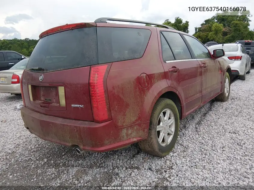2004 Cadillac Srx Standard VIN: 1GYEE637540166078 Lot: 45244160