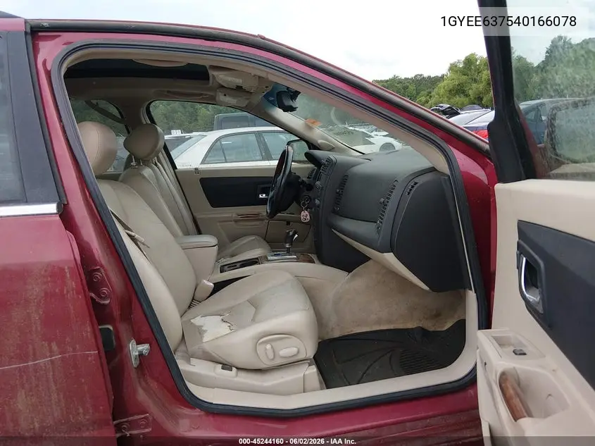 2004 Cadillac Srx Standard VIN: 1GYEE637540166078 Lot: 45244160