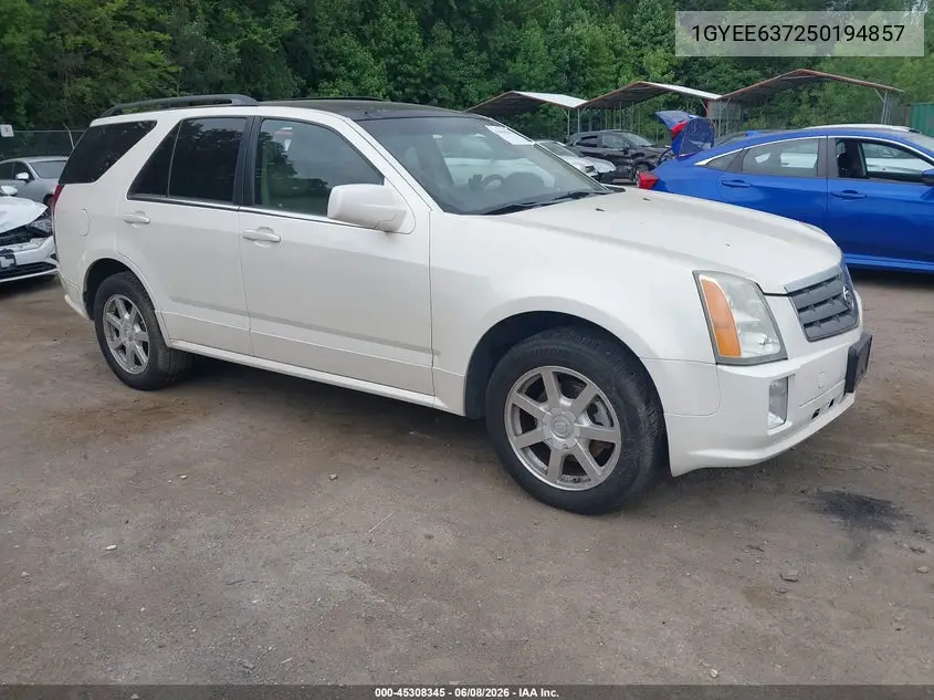 2005 Cadillac Srx V6 VIN: 1GYEE637250194857 Lot: 45308345