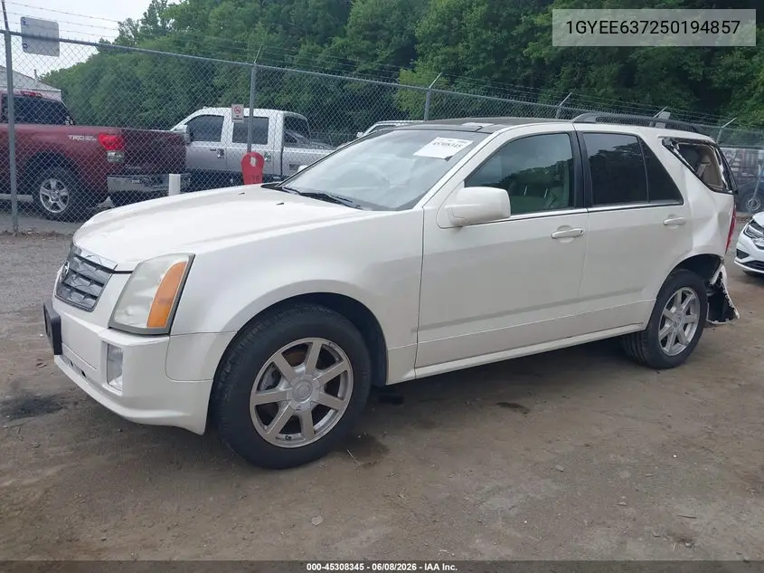 2005 Cadillac Srx V6 VIN: 1GYEE637250194857 Lot: 45308345