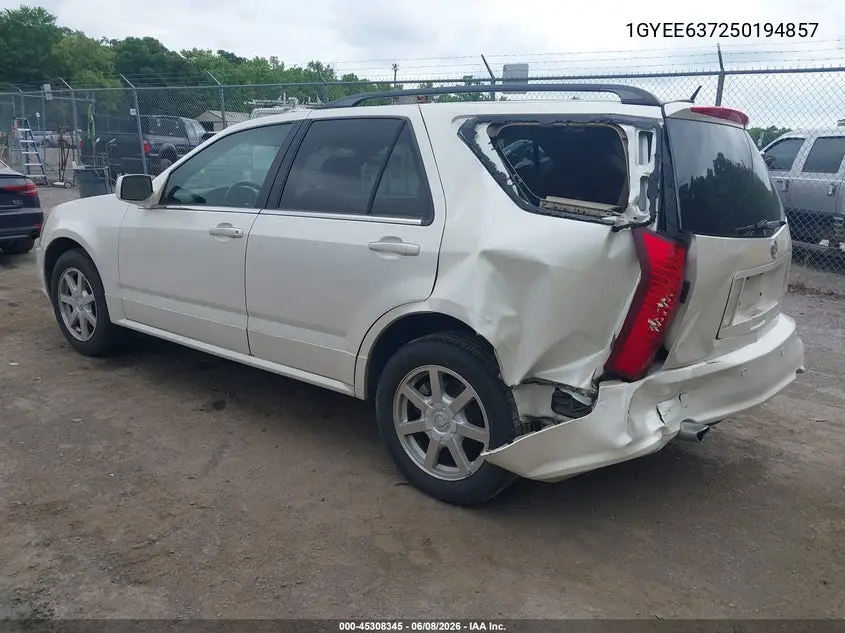 2005 Cadillac Srx V6 VIN: 1GYEE637250194857 Lot: 45308345