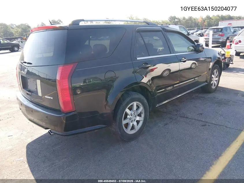 2005 Cadillac Srx V8 VIN: 1GYEE63A150204077 Lot: 45549453