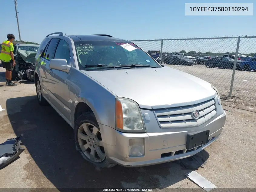 2008 Cadillac Srx V6 VIN: 1GYEE437580150294 Lot: 45577662