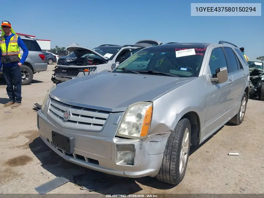 2008 Cadillac Srx V6 VIN: 1GYEE437580150294 Lot: 45577662