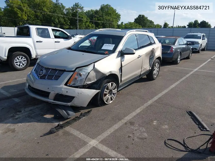 2010 Cadillac Srx Luxury Collection VIN: 3GYFNAEYXAS584721 Lot: 45429113