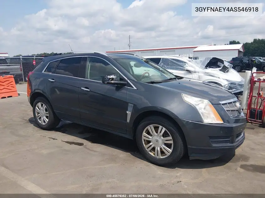 2010 Cadillac Srx Luxury Collection VIN: 3GYFNAEY4AS546918 Lot: 45576352