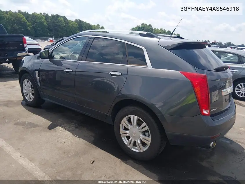 2010 Cadillac Srx Luxury Collection VIN: 3GYFNAEY4AS546918 Lot: 45576352