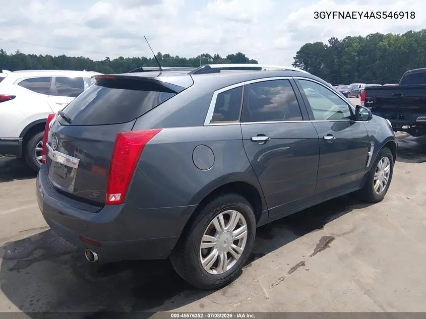 2010 Cadillac Srx Luxury Collection VIN: 3GYFNAEY4AS546918 Lot: 45576352