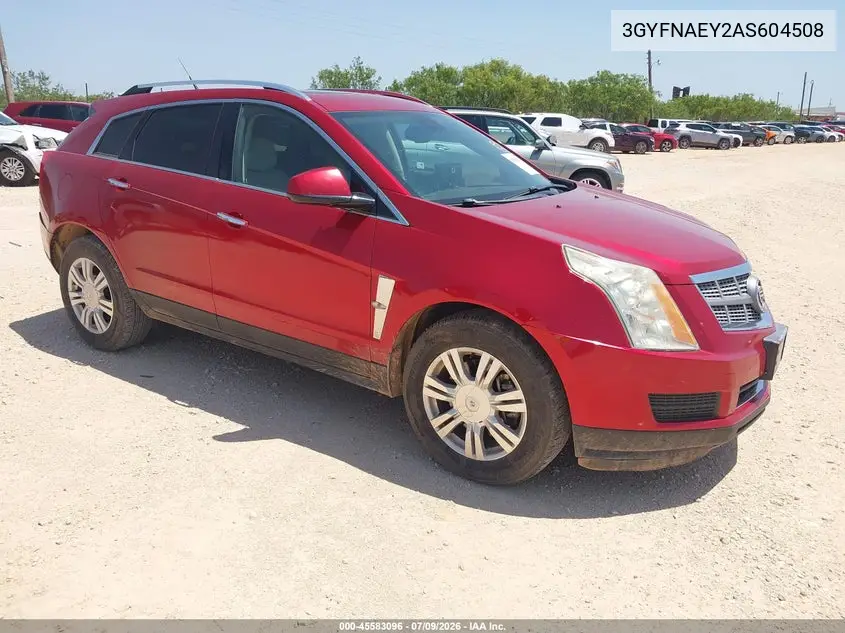 2010 Cadillac Srx Luxury Collection VIN: 3GYFNAEY2AS604508 Lot: 45583096